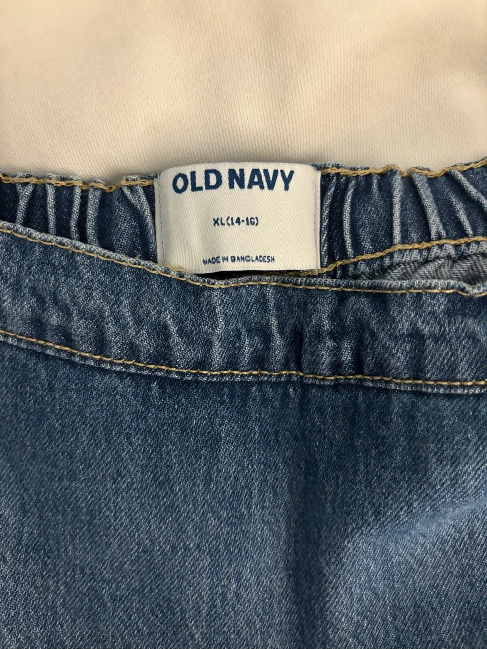 Old Navy Blue Denim Wrap Shorts with Button Detail